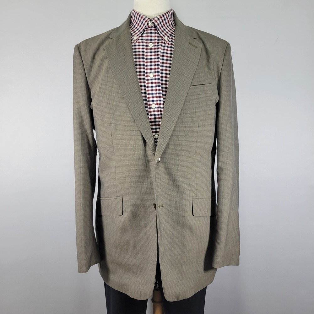 Banana Republic Men's Sport Coat Jacket Two Button Olive Brown Light Weight 44L